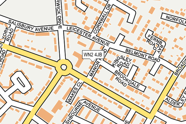 WN2 4JB map - OS OpenMap – Local (Ordnance Survey)