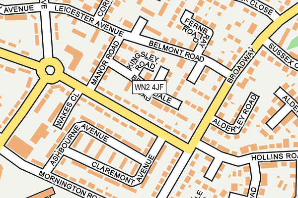WN2 4JF map - OS OpenMap – Local (Ordnance Survey)