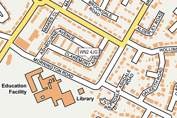 WN2 4JG map - OS OpenMap – Local (Ordnance Survey)