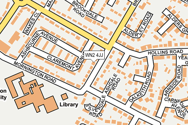 WN2 4JJ map - OS OpenMap – Local (Ordnance Survey)