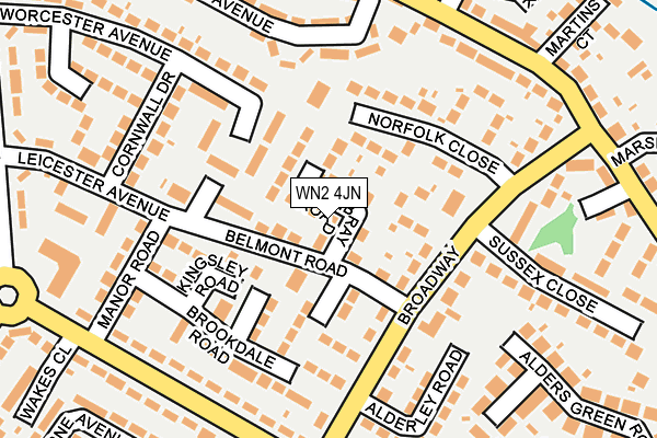 WN2 4JN map - OS OpenMap – Local (Ordnance Survey)