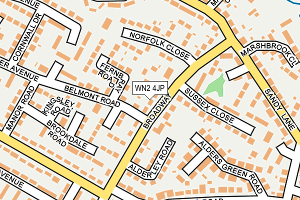 WN2 4JP map - OS OpenMap – Local (Ordnance Survey)