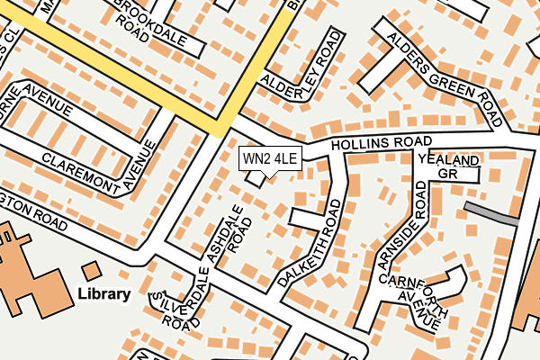 WN2 4LE map - OS OpenMap – Local (Ordnance Survey)