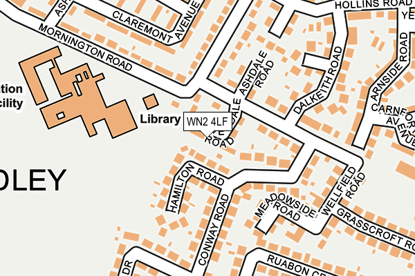 WN2 4LF map - OS OpenMap – Local (Ordnance Survey)