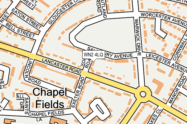 WN2 4LQ map - OS OpenMap – Local (Ordnance Survey)