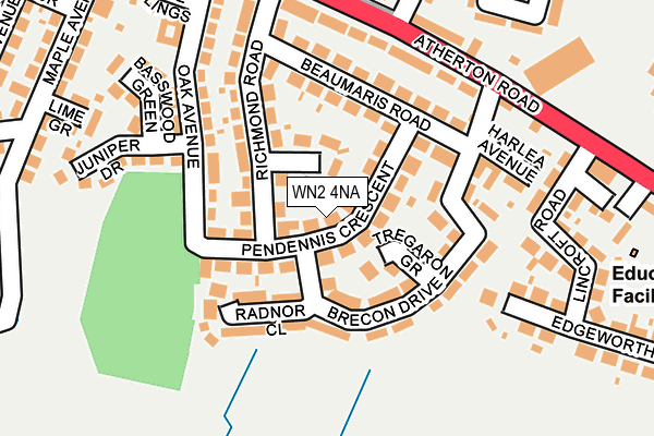 WN2 4NA map - OS OpenMap – Local (Ordnance Survey)