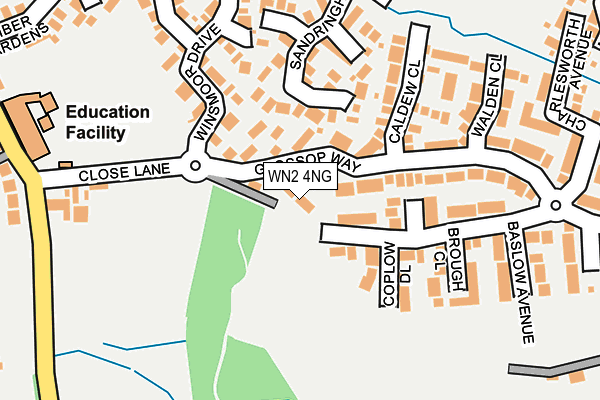 WN2 4NG map - OS OpenMap – Local (Ordnance Survey)