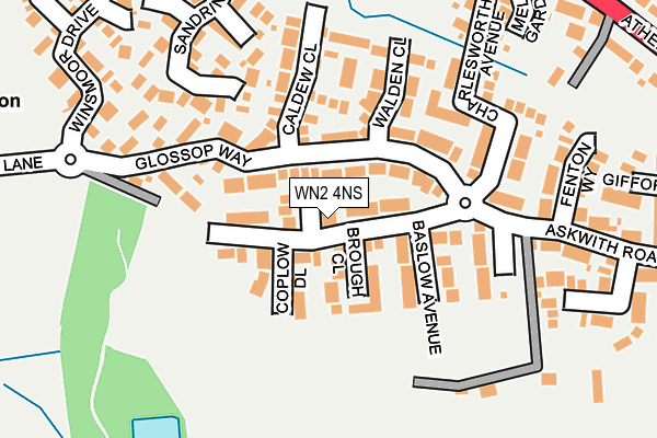 WN2 4NS map - OS OpenMap – Local (Ordnance Survey)