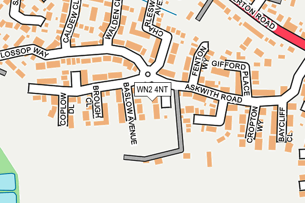 WN2 4NT map - OS OpenMap – Local (Ordnance Survey)