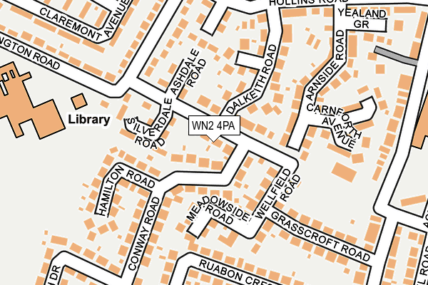 WN2 4PA map - OS OpenMap – Local (Ordnance Survey)