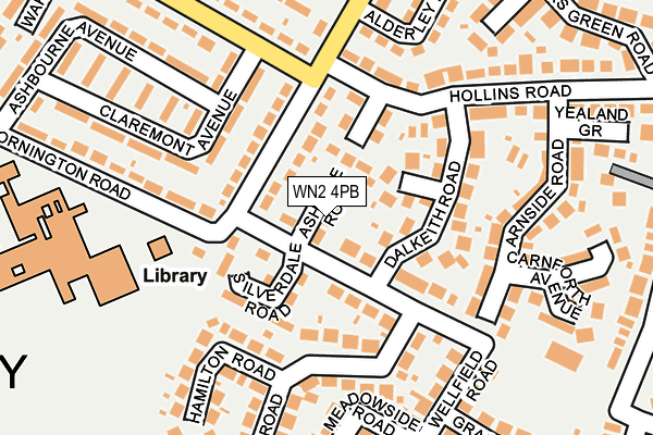 WN2 4PB map - OS OpenMap – Local (Ordnance Survey)
