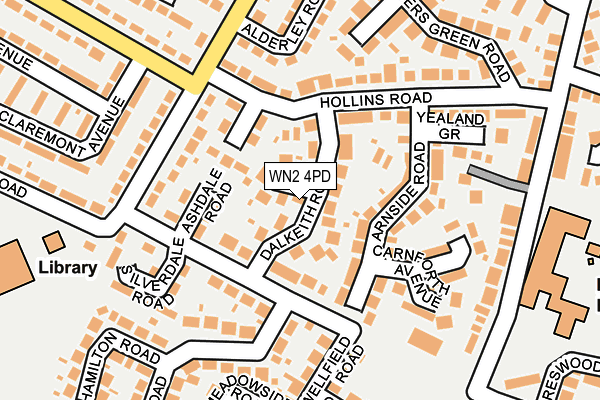 WN2 4PD map - OS OpenMap – Local (Ordnance Survey)