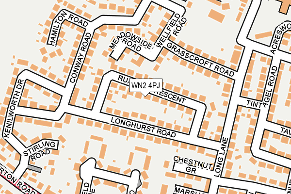 WN2 4PJ map - OS OpenMap – Local (Ordnance Survey)