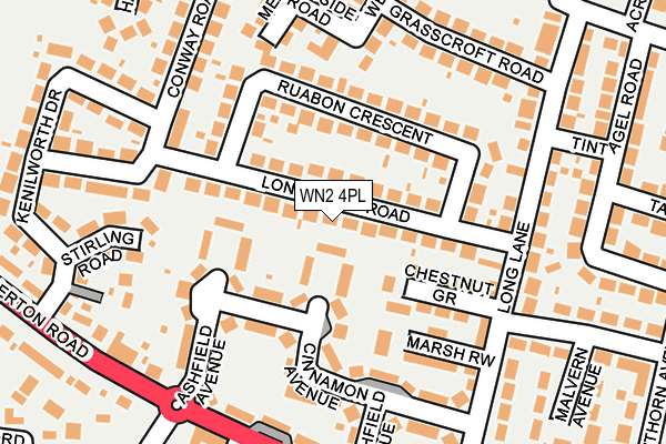 WN2 4PL map - OS OpenMap – Local (Ordnance Survey)