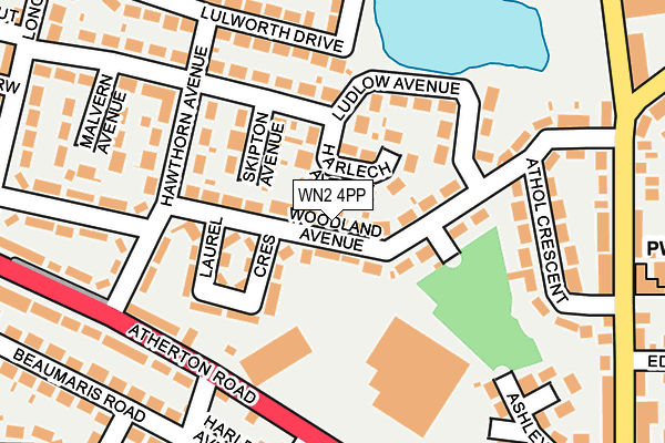 WN2 4PP map - OS OpenMap – Local (Ordnance Survey)