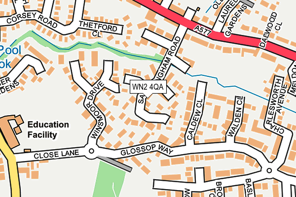 WN2 4QA map - OS OpenMap – Local (Ordnance Survey)