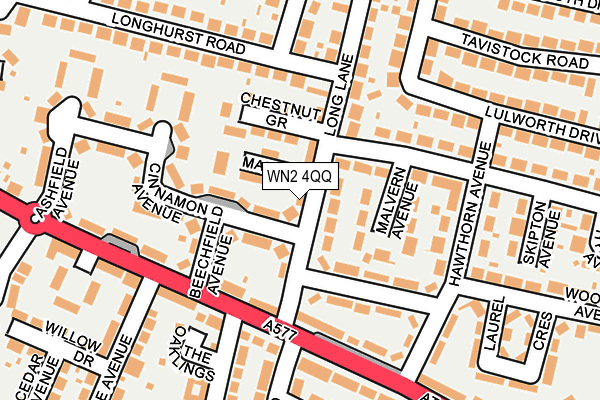 WN2 4QQ map - OS OpenMap – Local (Ordnance Survey)