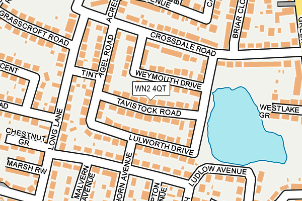 WN2 4QT map - OS OpenMap – Local (Ordnance Survey)