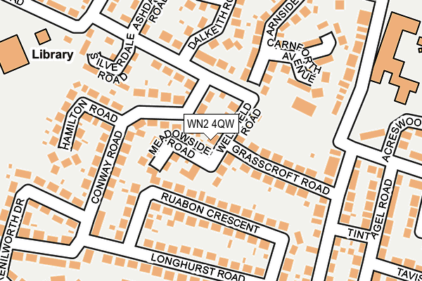 WN2 4QW map - OS OpenMap – Local (Ordnance Survey)