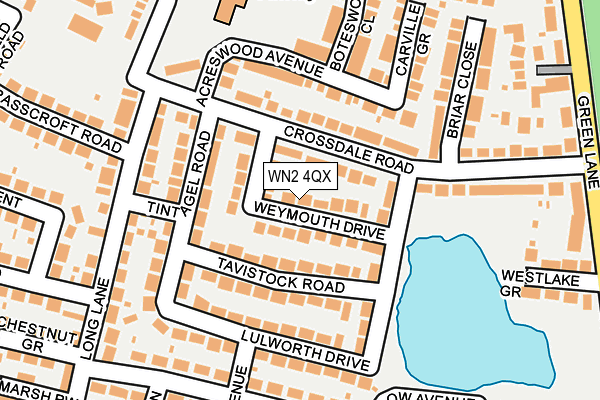 WN2 4QX map - OS OpenMap – Local (Ordnance Survey)