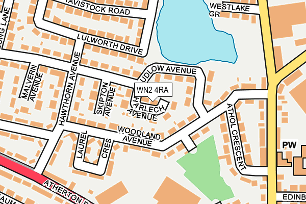 WN2 4RA map - OS OpenMap – Local (Ordnance Survey)
