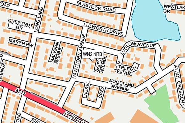 WN2 4RB map - OS OpenMap – Local (Ordnance Survey)