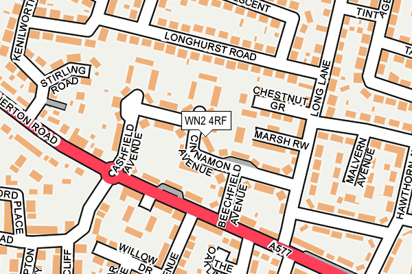 WN2 4RF map - OS OpenMap – Local (Ordnance Survey)