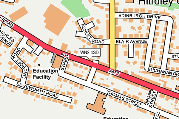 Map of READY SET GLOW WIGAN NORTHWEST LIMITED at local scale