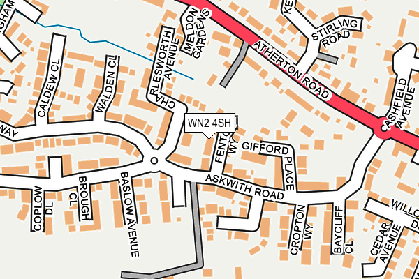 WN2 4SH map - OS OpenMap – Local (Ordnance Survey)
