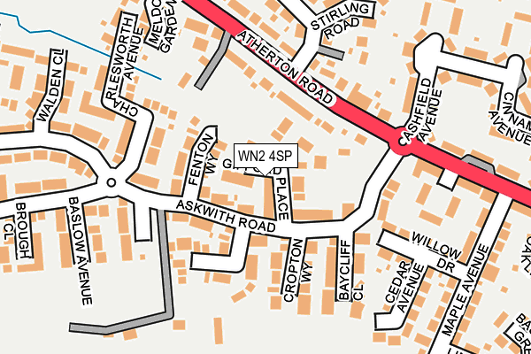 WN2 4SP map - OS OpenMap – Local (Ordnance Survey)