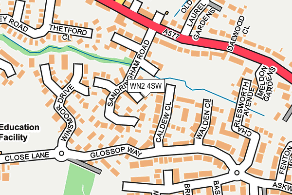 WN2 4SW map - OS OpenMap – Local (Ordnance Survey)