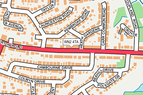 WN2 4TA map - OS OpenMap – Local (Ordnance Survey)