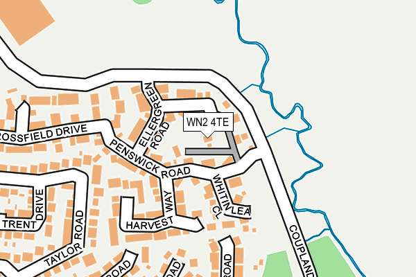 WN2 4TE map - OS OpenMap – Local (Ordnance Survey)