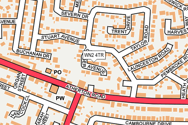 WN2 4TR map - OS OpenMap – Local (Ordnance Survey)