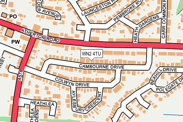 WN2 4TU map - OS OpenMap – Local (Ordnance Survey)