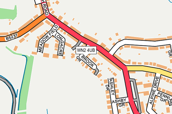 WN2 4UB map - OS OpenMap – Local (Ordnance Survey)