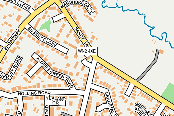 WN2 4XE map - OS OpenMap – Local (Ordnance Survey)
