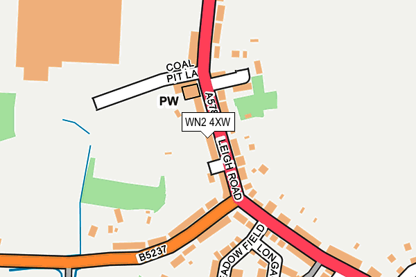 WN2 4XW map - OS OpenMap – Local (Ordnance Survey)