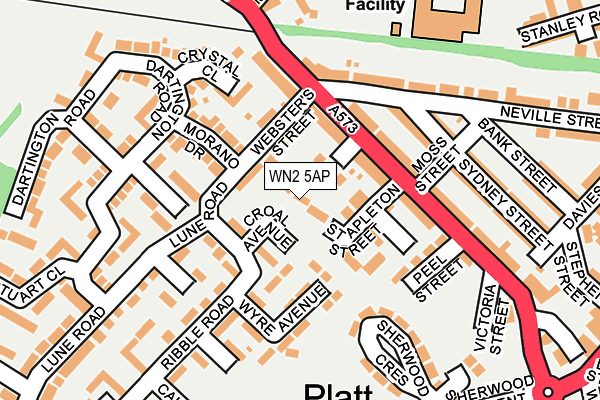 WN2 5AP map - OS OpenMap – Local (Ordnance Survey)