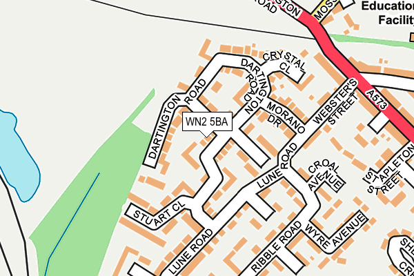 WN2 5BA map - OS OpenMap – Local (Ordnance Survey)
