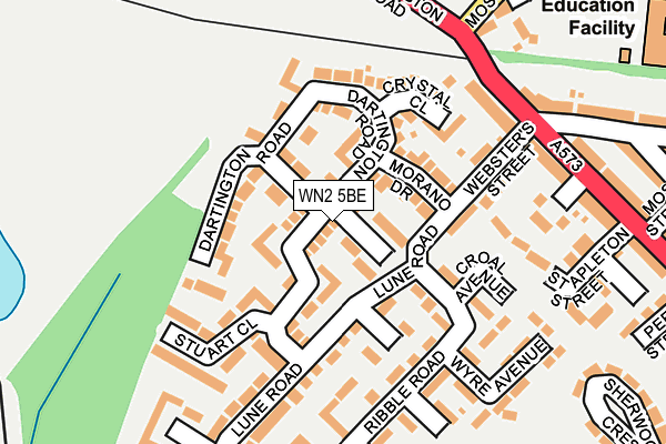 WN2 5BE map - OS OpenMap – Local (Ordnance Survey)