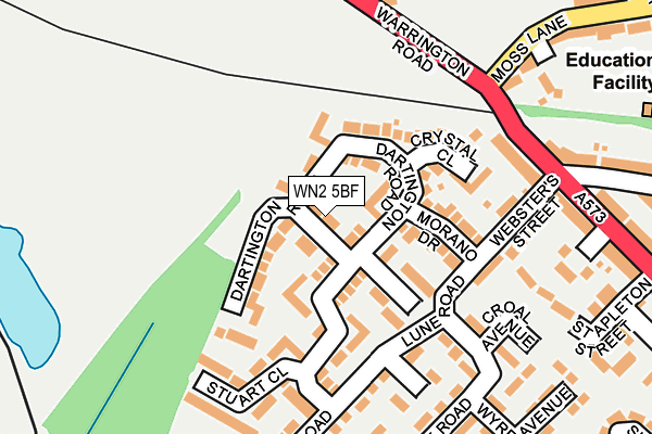 WN2 5BF map - OS OpenMap – Local (Ordnance Survey)