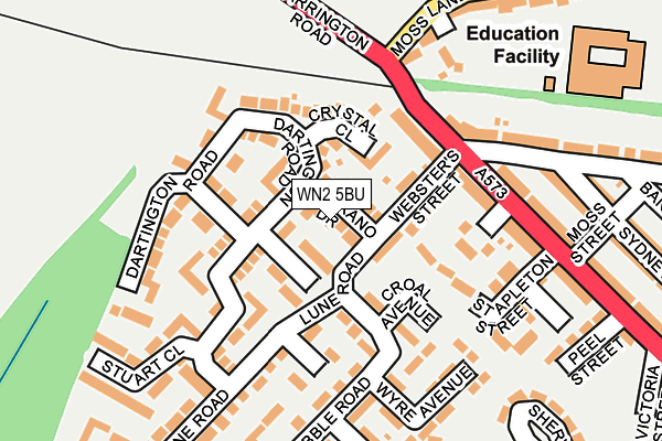 WN2 5BU map - OS OpenMap – Local (Ordnance Survey)