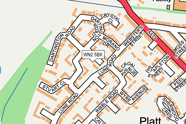 WN2 5BX map - OS OpenMap – Local (Ordnance Survey)