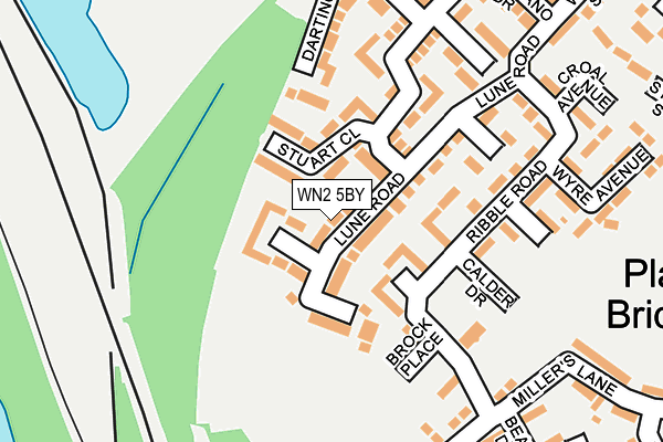 WN2 5BY map - OS OpenMap – Local (Ordnance Survey)