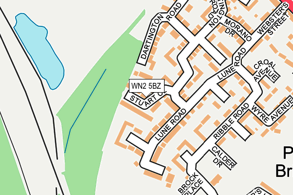 WN2 5BZ map - OS OpenMap – Local (Ordnance Survey)