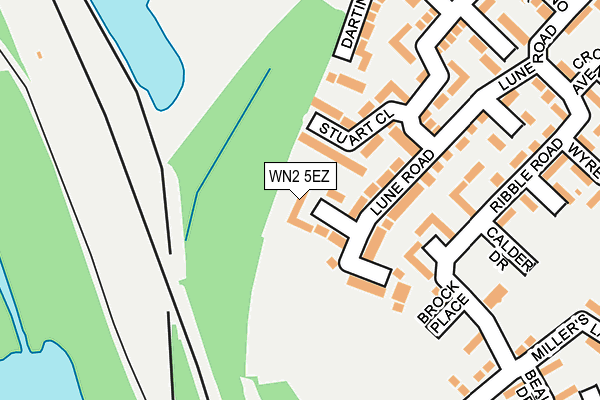WN2 5EZ map - OS OpenMap – Local (Ordnance Survey)