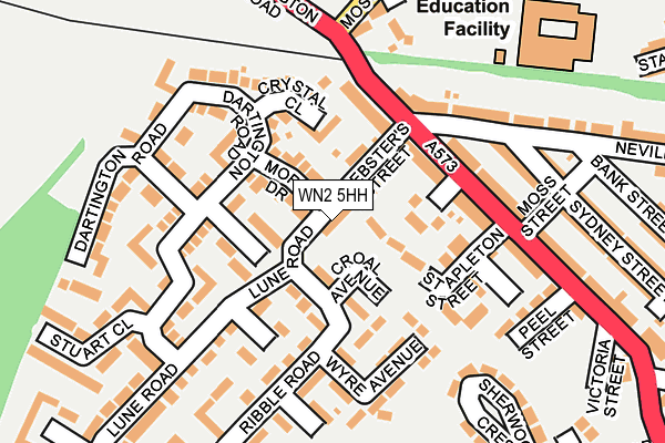 WN2 5HH map - OS OpenMap – Local (Ordnance Survey)