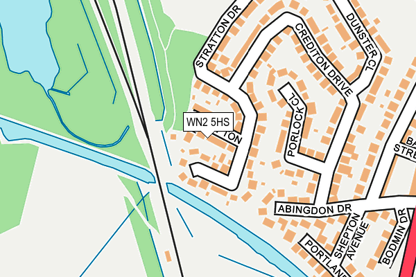 WN2 5HS map - OS OpenMap – Local (Ordnance Survey)