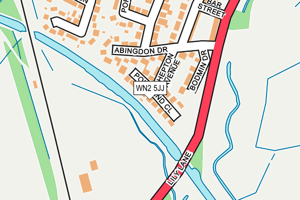WN2 5JJ map - OS OpenMap – Local (Ordnance Survey)
